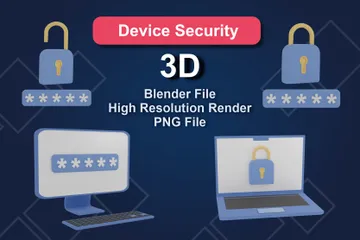 Seguridad del dispositivo Paquete de Icon 3D