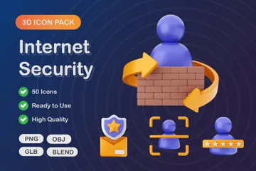 Seguridad de Internet Paquete de Icon 3D