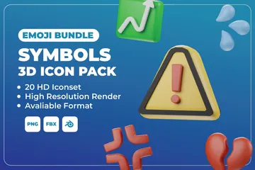 SÍMBOLOS EMOJI Pacote de Icon 3D