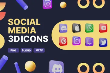 Social Media 3D Icon Pack