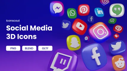 Free Social Media 3D Icon Pack