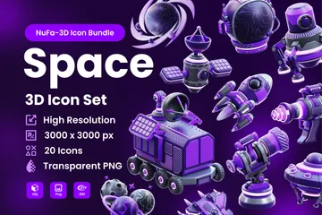 Space 3D Icon Pack