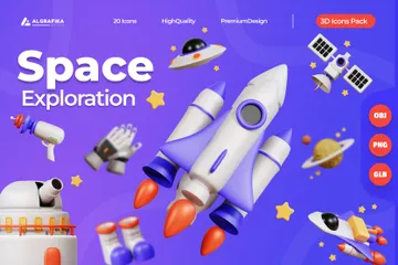 Space Exploration 3D Icon Pack