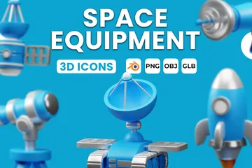 Space Equipment 3D Icon Pack