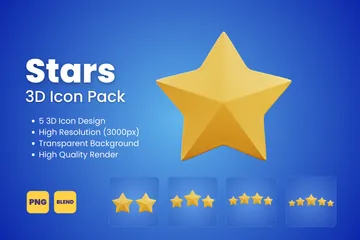 Stars 3D Icon Pack