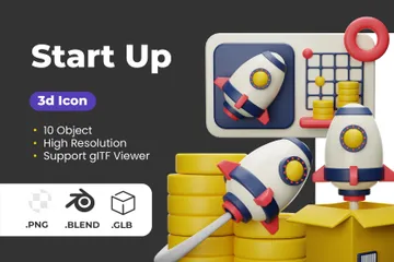Start Up 3D Icon Pack