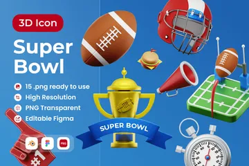 Superbowl 3D Icon Pack