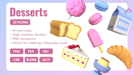 Sweets 3D Icon Pack