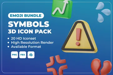 SYMBOLS EMOJI 3D Icon Pack