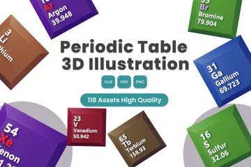 Tableau périodique Pack 3D Icon