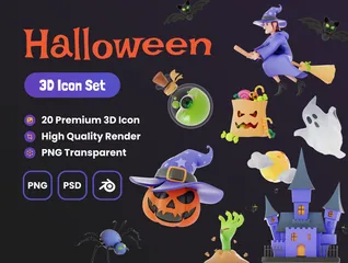 Halloween y terror Paquete de Icon 3D