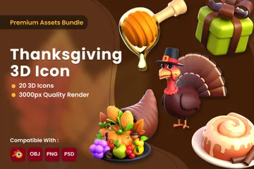 Thanksgiving 3D Icon Pack