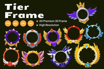 Tier Frame 3D Icon Pack