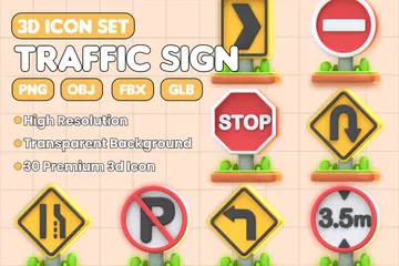 交通標識 3D Iconパック