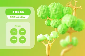 Trees 3D Icon Pack