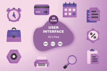 User Inteface 3D Icon Pack