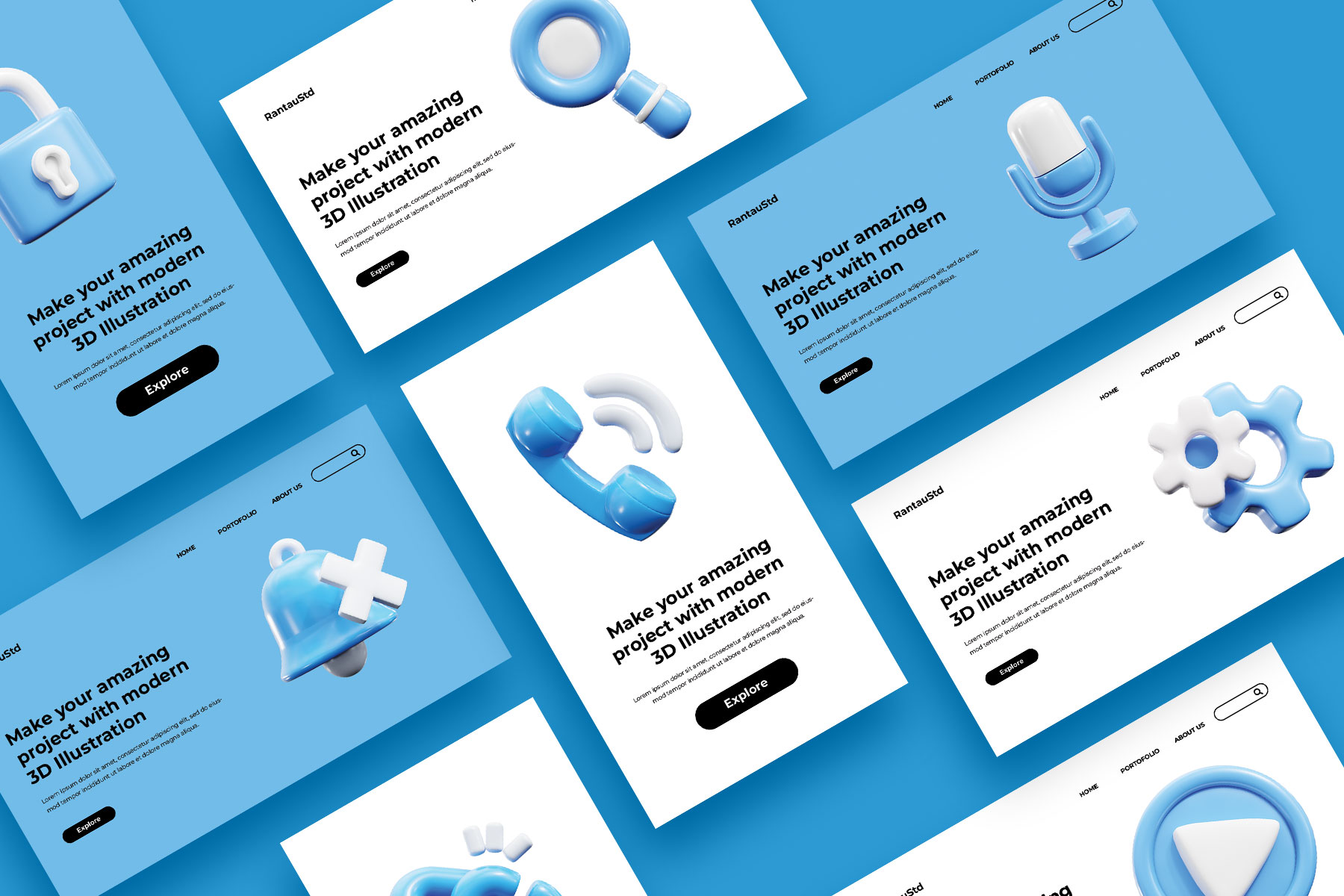 Pack custom mockup 3 - User Interface