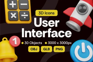 ユーザーインターフェース V2 3D Iconパック