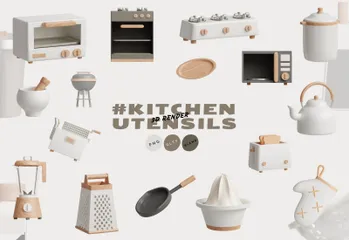 Ustensiles de cuisine Pack 3D Icon