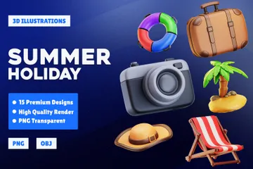 Vacances d'été Pack 3D Icon