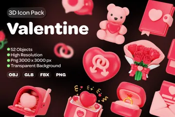 Valentine 3D Icon Pack