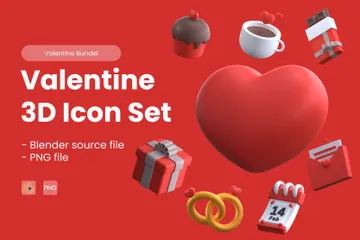 Valentine 3D Icon Pack