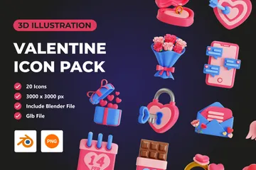 Valentine 3D Icon Pack