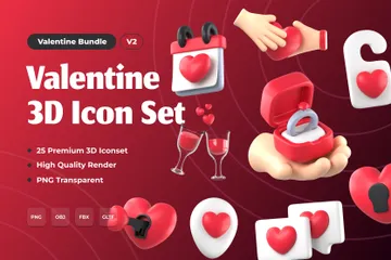 Valentine 3D Icon Pack