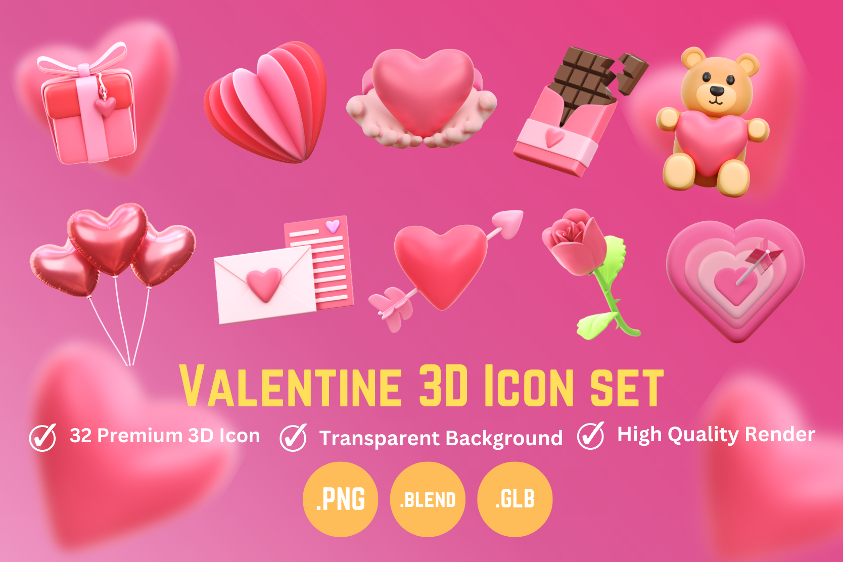 Valentine S Day 3d Icon Pack 32 Free Download Festival And Days 3d Icons Iconscout