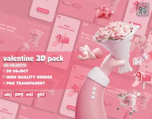 Valentine's Day 3D Icon Pack