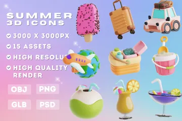 Verano Paquete de Icon 3D