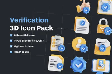 Verification 3D Icon Pack