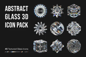 Verre abstrait Pack 3D Icon