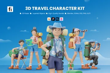 Viajar Paquete de Illustration 3D