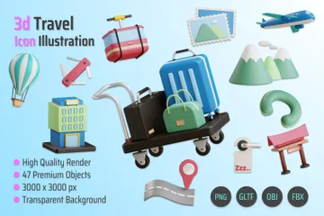 Viajar Paquete de Icon 3D