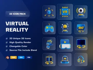 Virtual Reality 3D Icon Pack