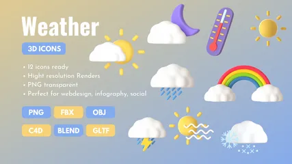 Weather 3D Icon Pack