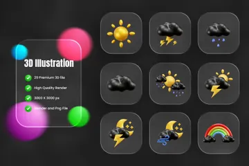Free Weather Report 3D Icon Pack