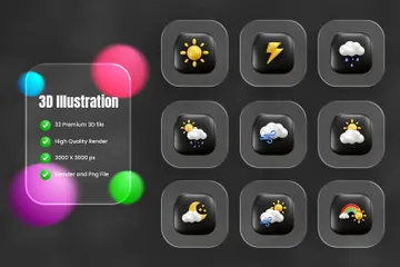 Free Weather Report 3D Icon Pack