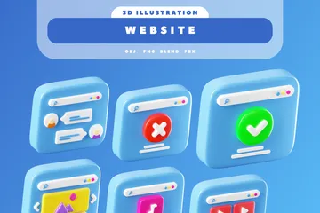 웹사이트 3D Icon 팩