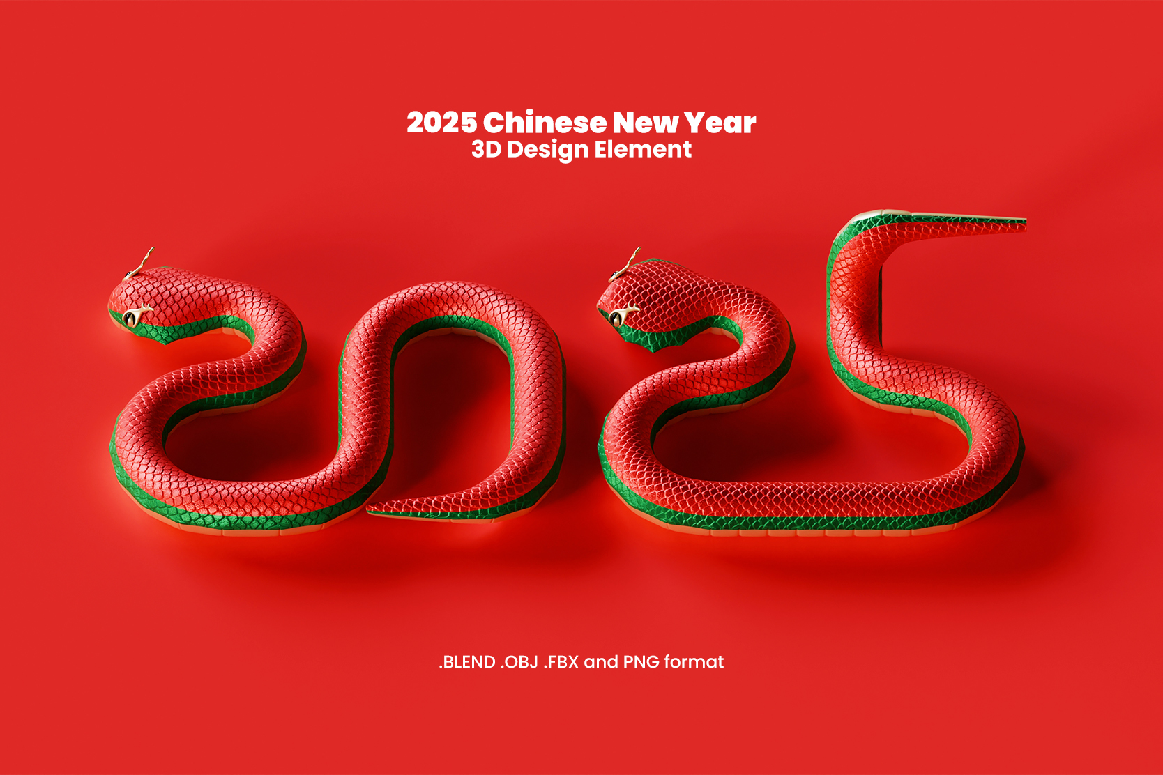 2025 Chinese New Year Of Snake 3D Icon Pack 3 Free Download Festival