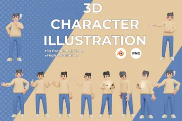 3D Character 3D Illustration Pack