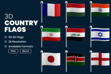 3d Country Flags 3D Icon Pack