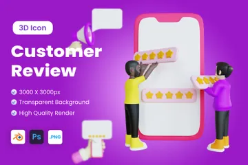 Customer Review 3D Illustration Pack