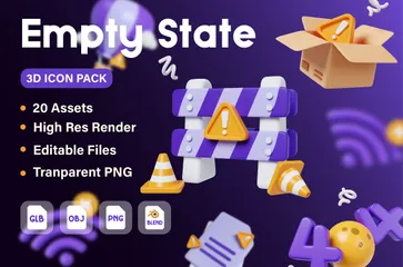 3D Empty State 3D Icon Pack