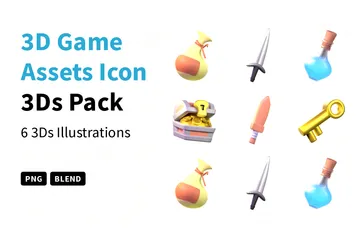 게임 자산 3D Icon 팩