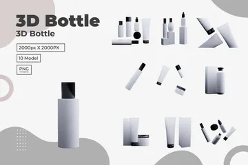 Cosmético de botella de render 3d Paquete de Icon 3D