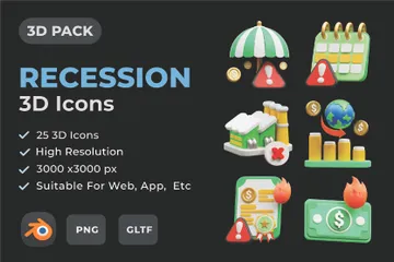 3D-Rezession 3D Icon Pack