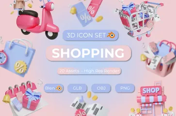 3D SHOPPING 3D Icon Pack