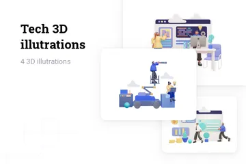 Tecnología Paquete de Illustration 3D